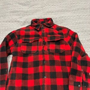 Tony Hawk Red and Black Buffalo Plaid Kids Jacket